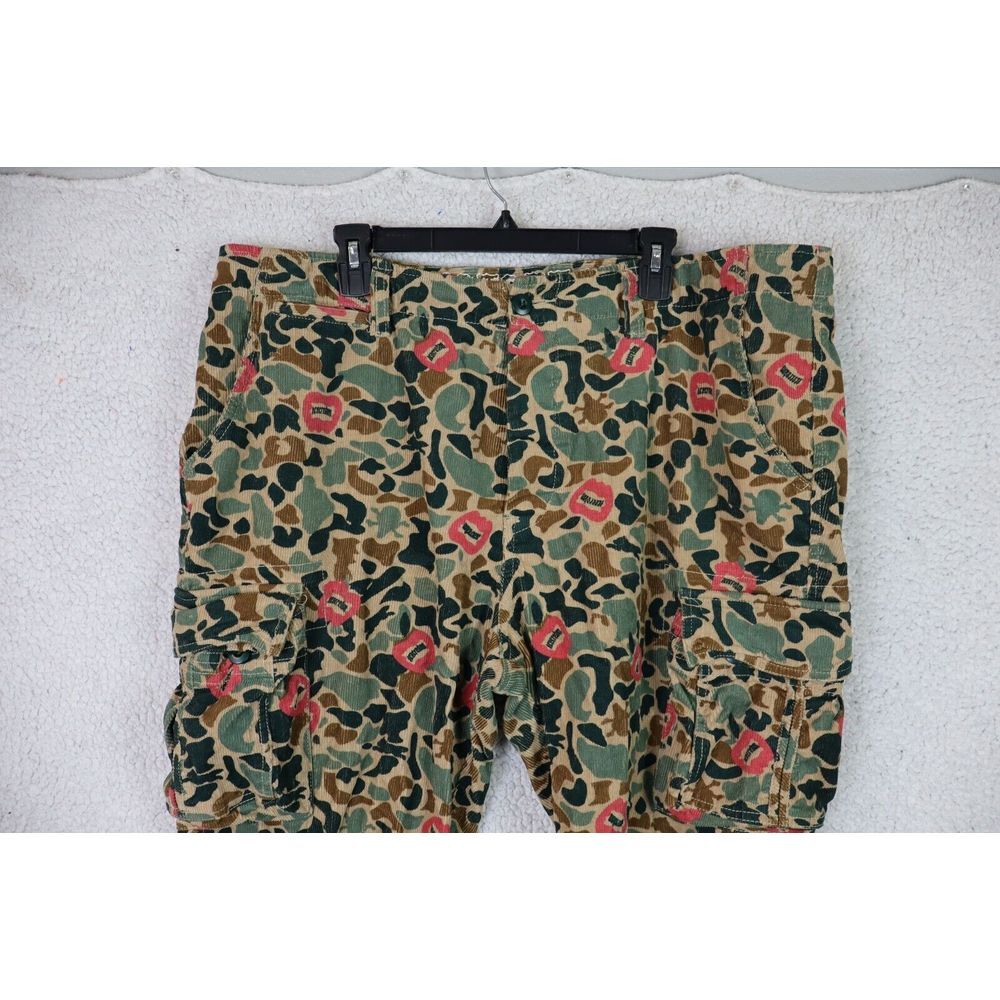 ICECREAM BBC Apple Pant 401-9106 Camo 2021 Size 40 Cargo Corduroy Green Red - Picture 10 of 13